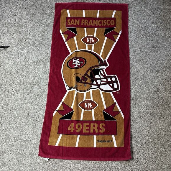 Vintage San Francisco 49ers Beach Towel 1996 Approx 30”x60” NFL NFLP  NFC West - Picture 1 of 10